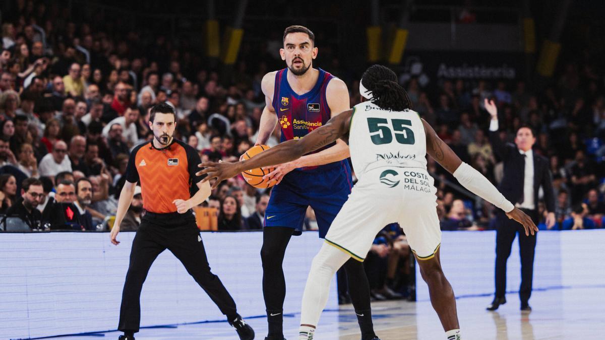 El Unicaja perdió este domingo en el Palau Blaugrana.
