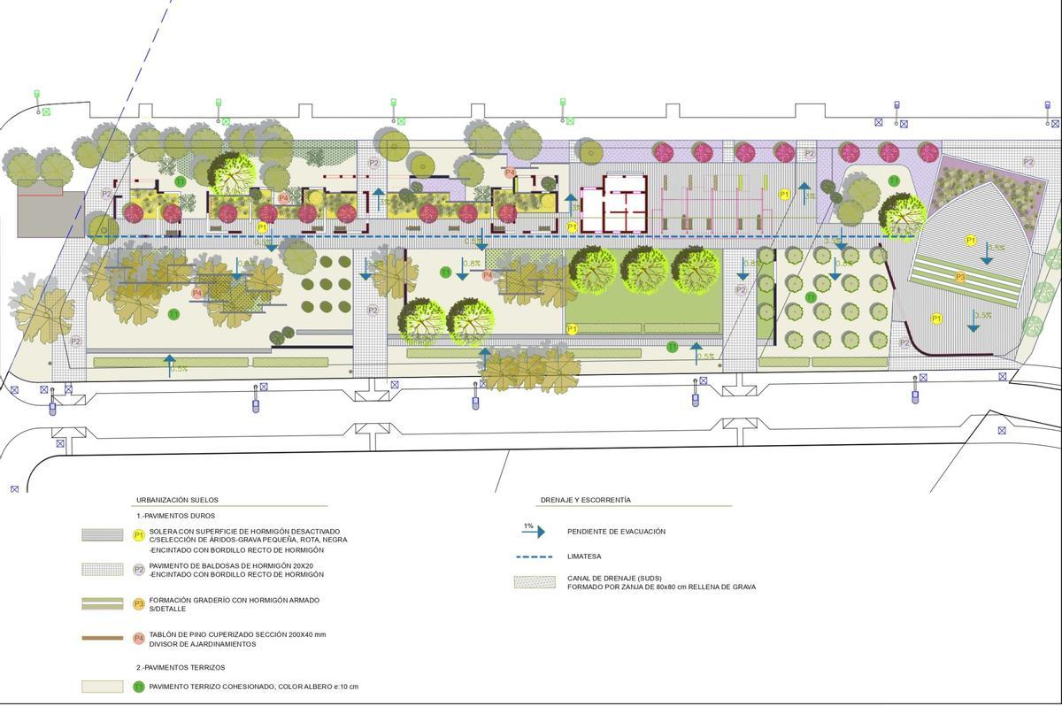Uno de los planos incluidos en el proyecto de urbanización.