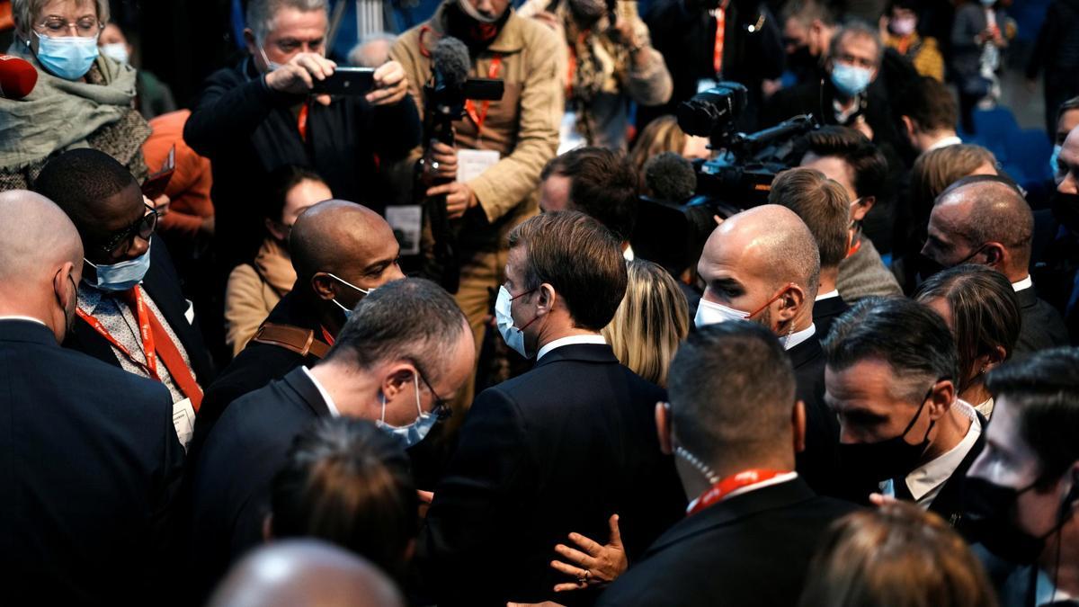 Emmanuel Macron, en un congreso en París.