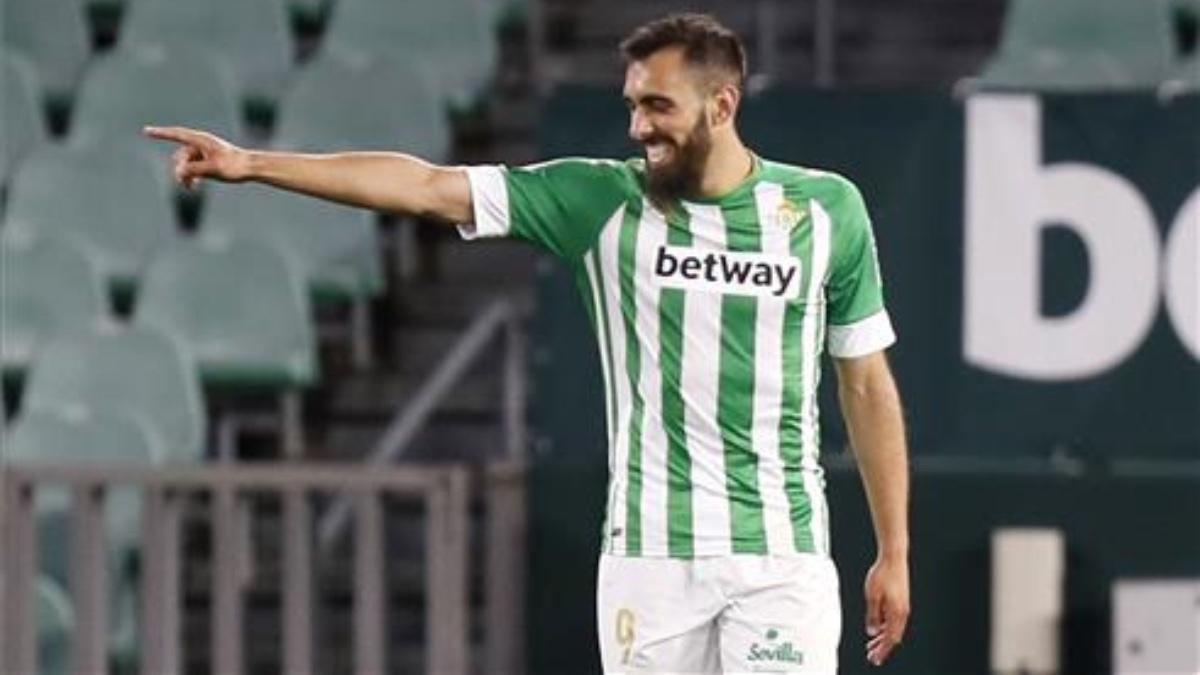 Borja Iglesias, celebrando un gol