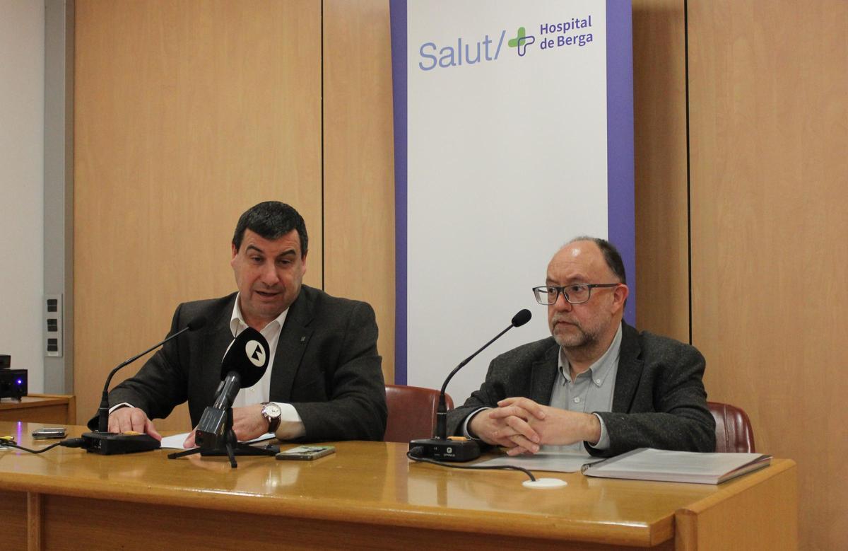 Toni Sánchez i Lluís Gamell, en la compareixença d'aquest dilluns