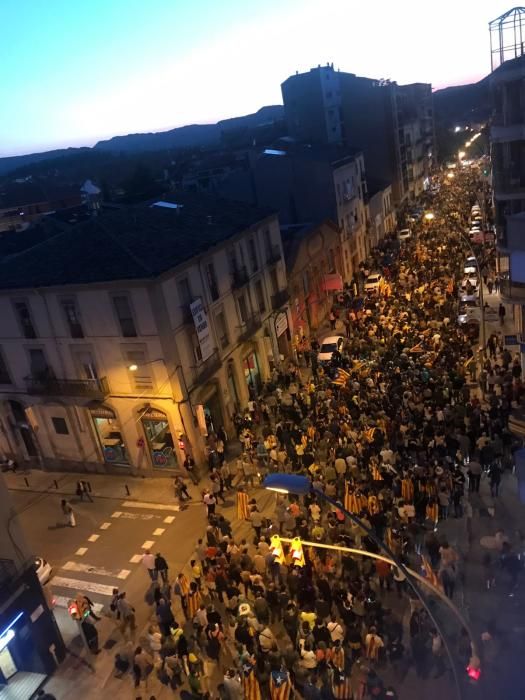 Concentració a Manresa a favor del referèndum i contra la repressió