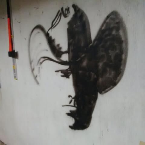 Imagen viral de un vaquero en un grafiti