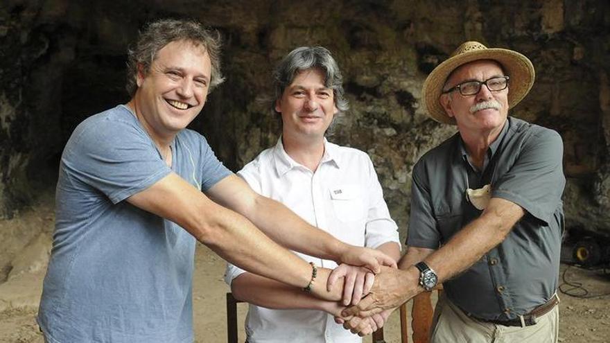 D’esquerra a dreta:Jordi Rosell Dionís Guiteras i Eudald Carbonell - Arxiu/Salvador Redó