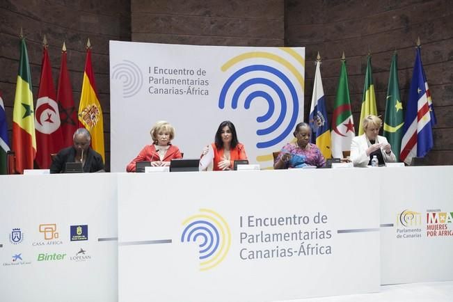 16/05/2016.Inauguración del I Encuentro de Parlamentarias Canarias-África.Hanna Birna.Catherine Samba-Panza.Carolina Darias.Maria Teresa Fernandez de la Vega.Barbara Hendricks.Santa Cruz de Tenerife