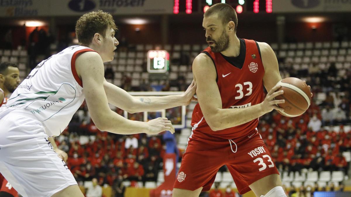 Gasol durant un partit d&#039;aquesta temporada