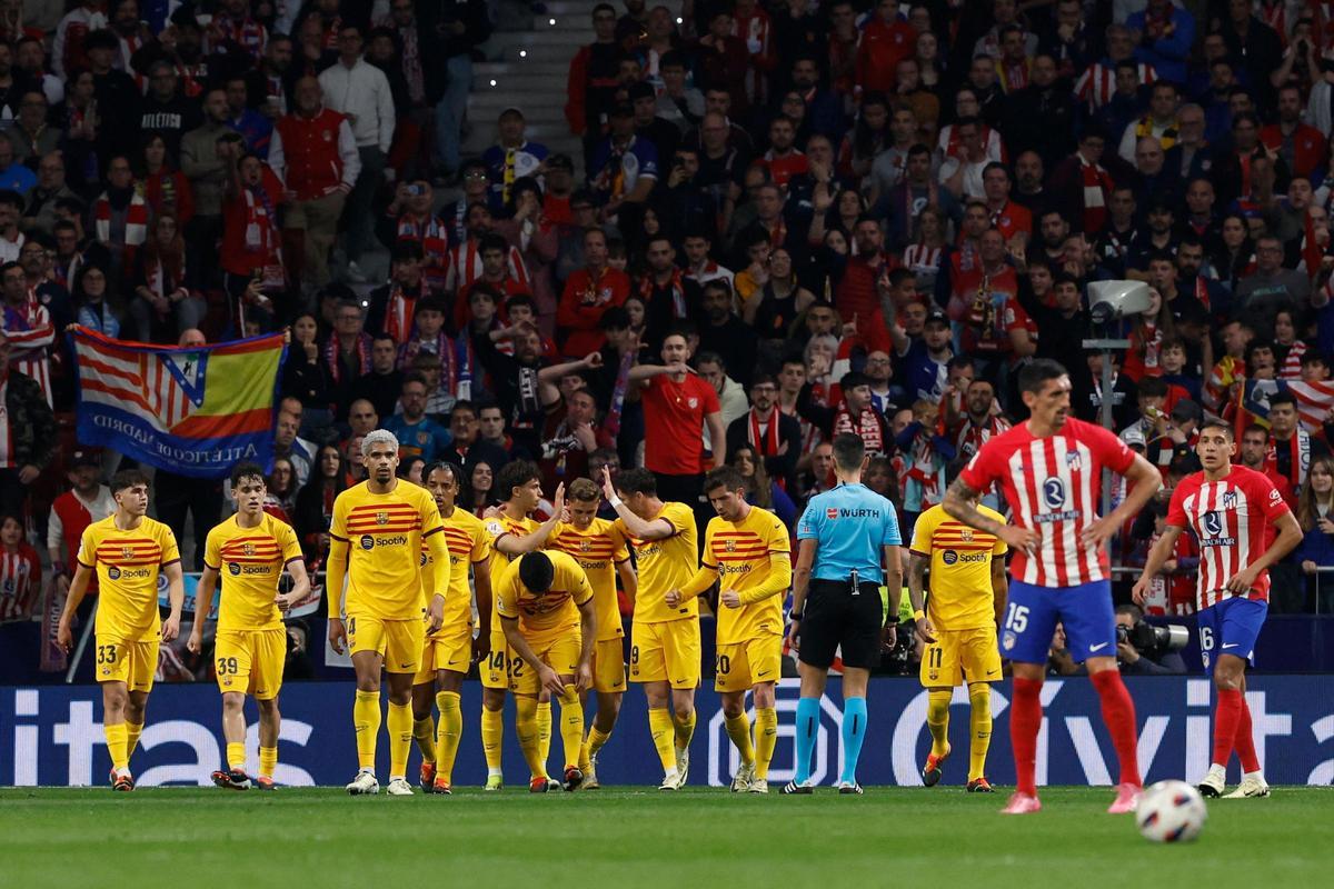 El Barça golea al Atlético de Madrid enel Metropolitano