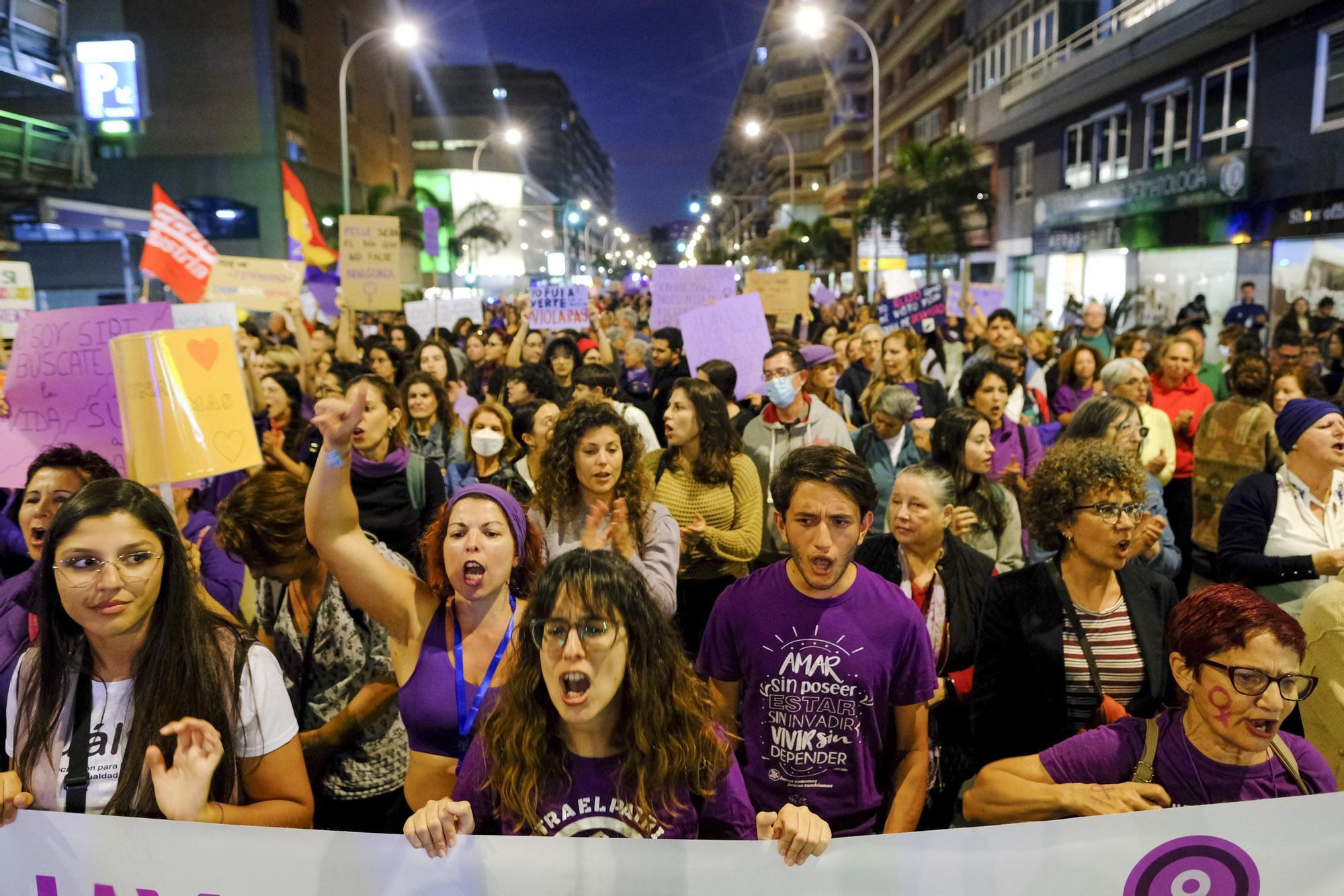 Manifestación por el 8M en Las Palmas de Gran Canaria