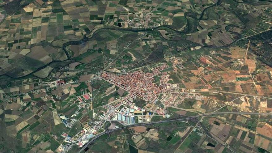 Imagen aérea del término municipal benaventano.