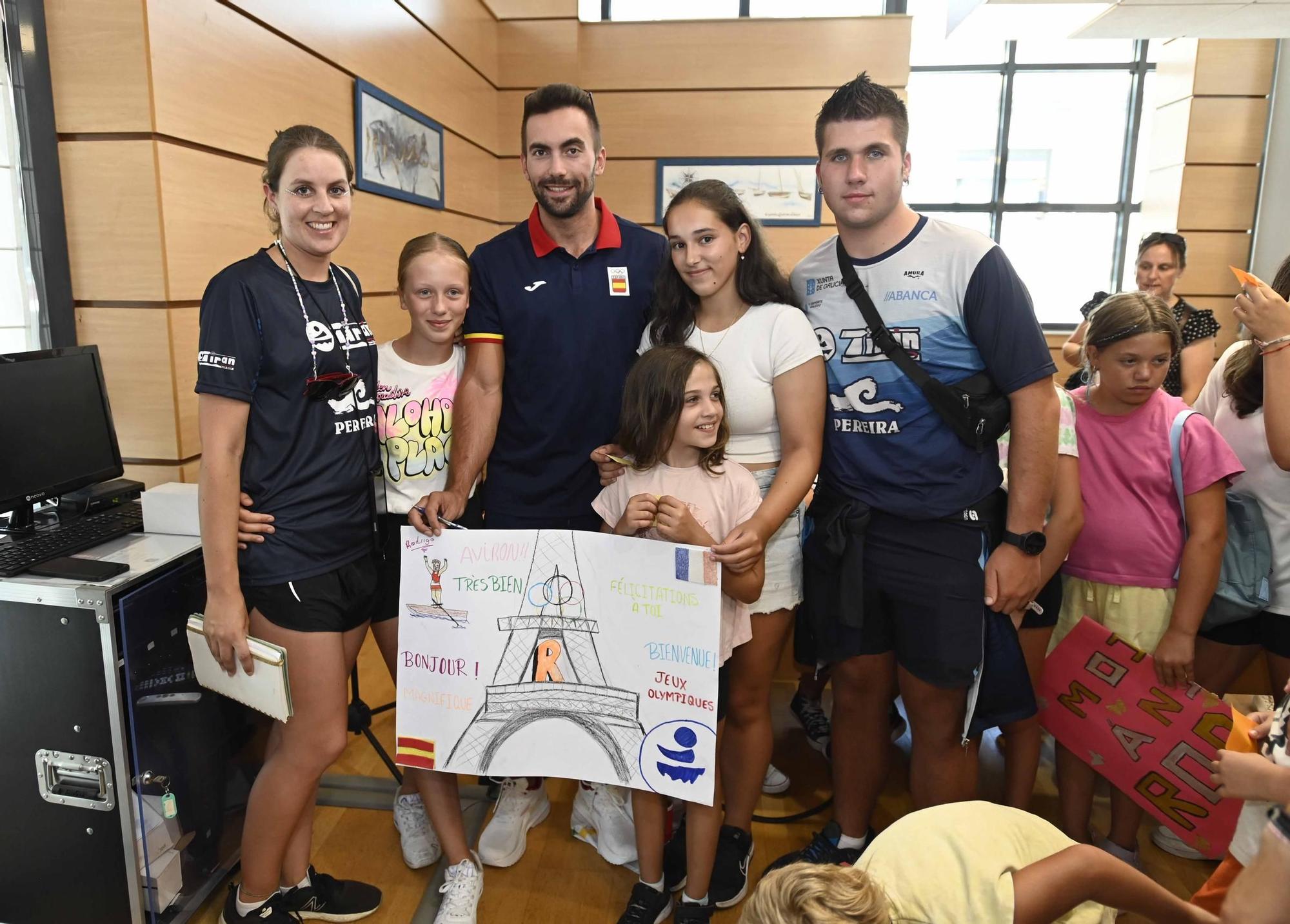 Moaña recibe entre aplausos a su olímpico Rodrigo Conde