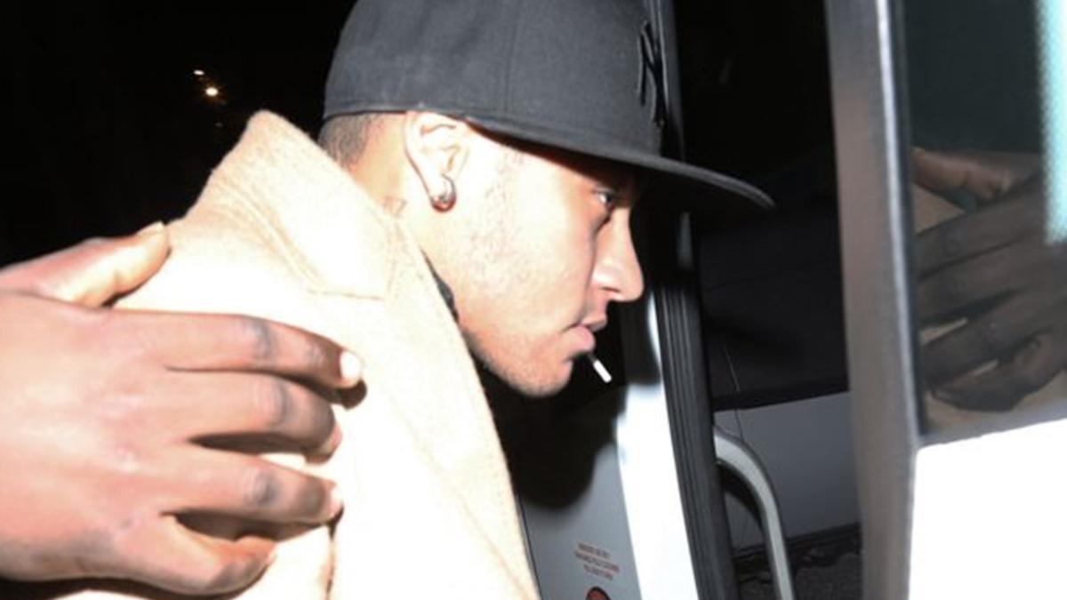 Neymar, a la salida del club 'Libertine' en Londres