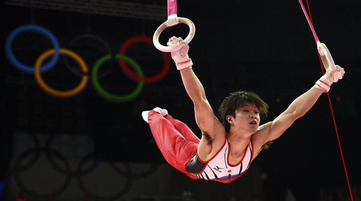 jcarmengol19914389 kohei uchimura of japan competes in the rings during the men160731175845