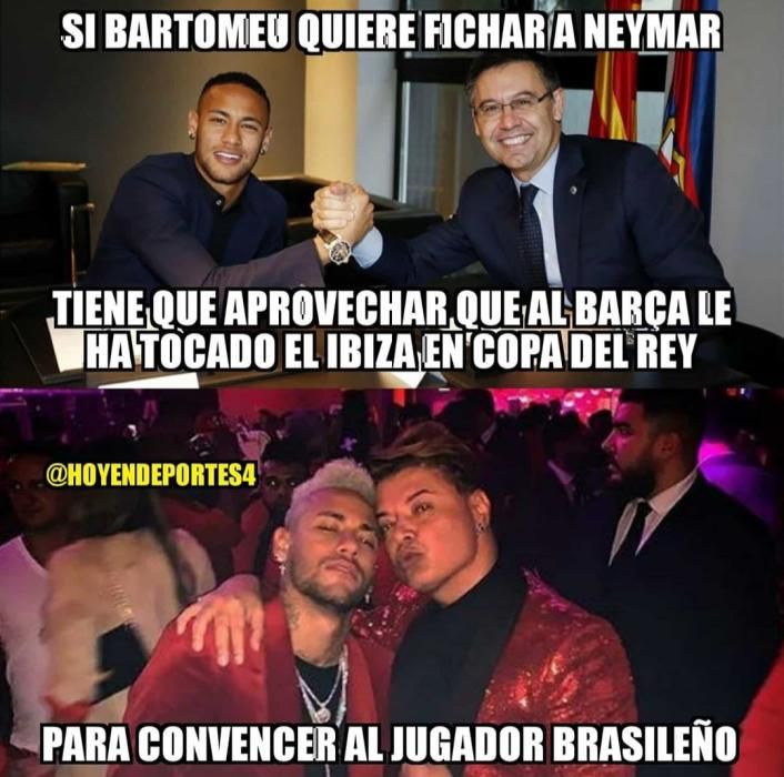 Memes sobre el partido UD Ibiza - FC Barcelona