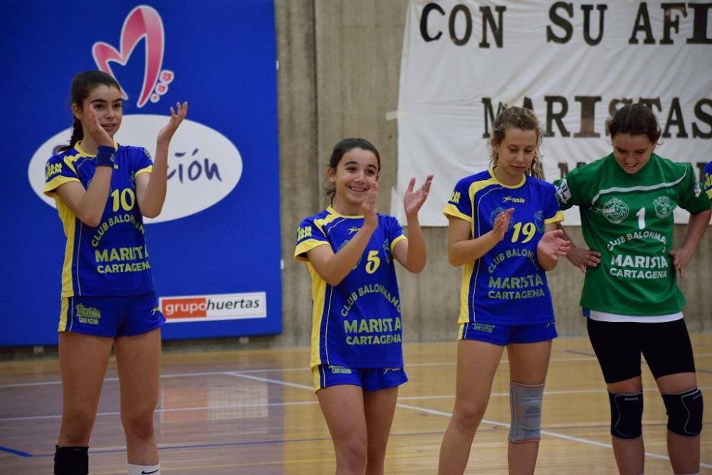 Balonmano: el Maristas Cartagena, campeón regional infantil femenino