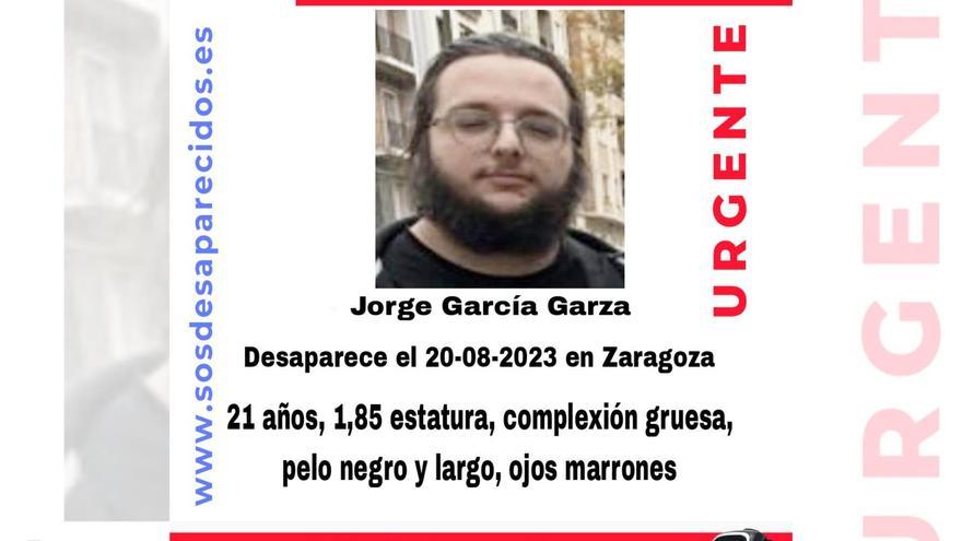 Desaparece un joven de 21 años en Zaragoza