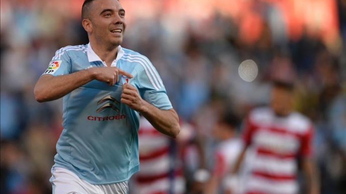 Aspas marcó los dos goles del Celta, uno de penalti y otro en una bella acción