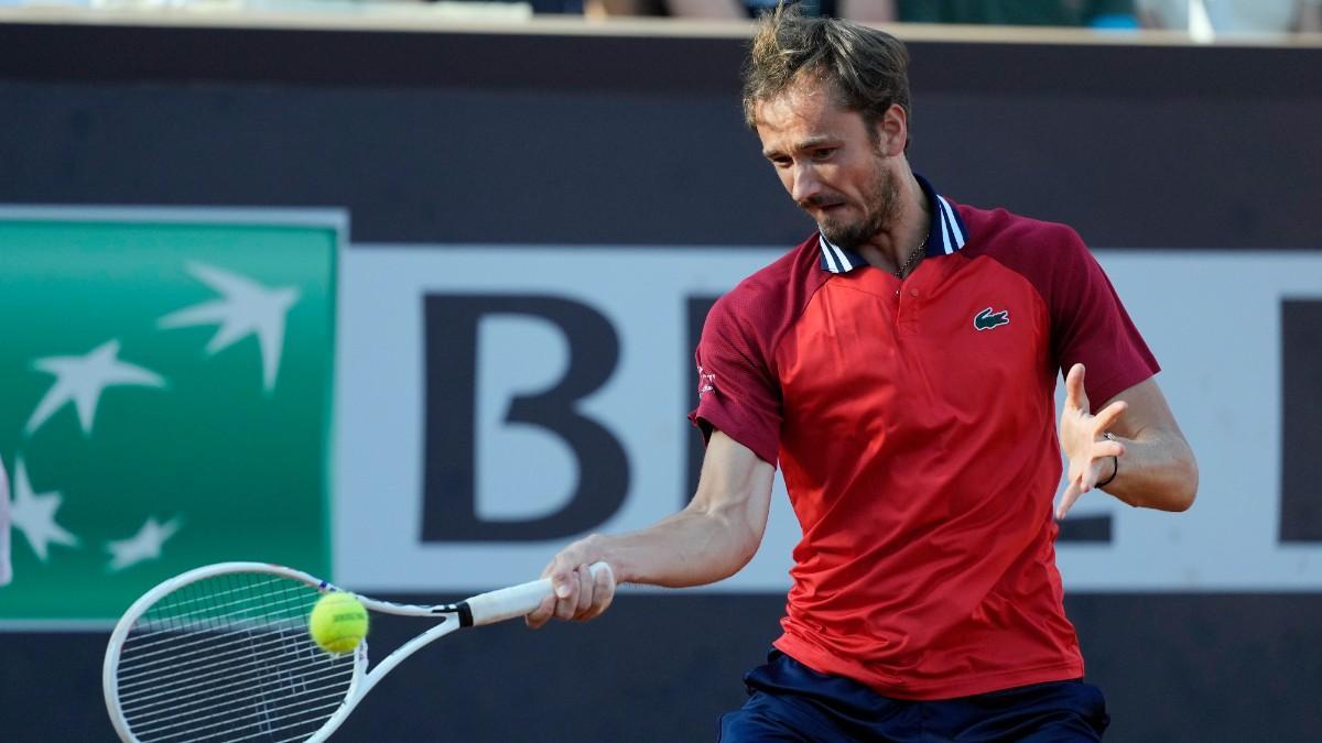 Medvedev, durante su partido