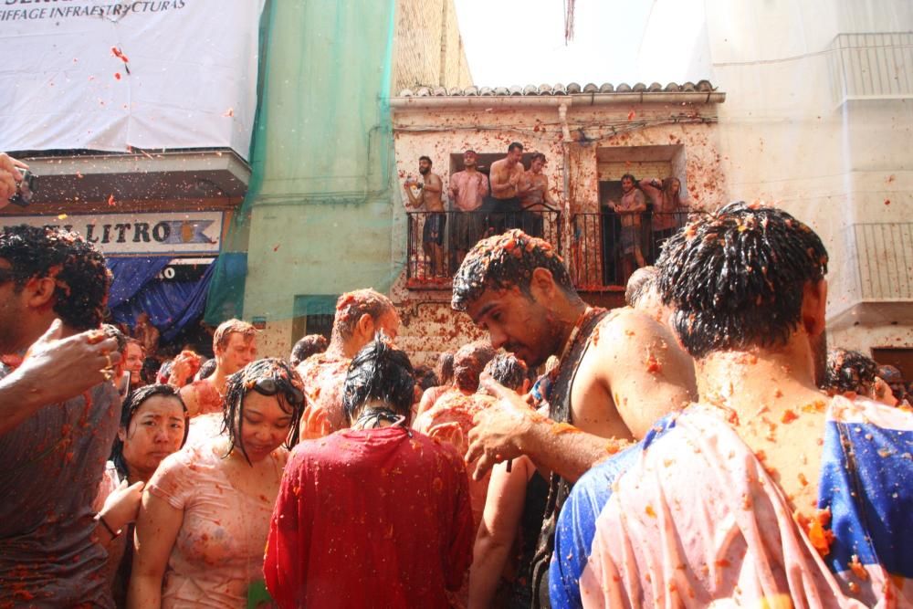 Instantes de la Tomatina 2016.