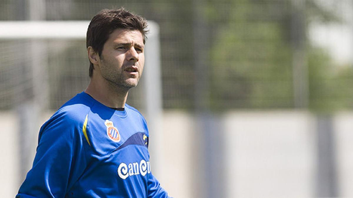 Mauricio Pochettino, durante un entrenamiento