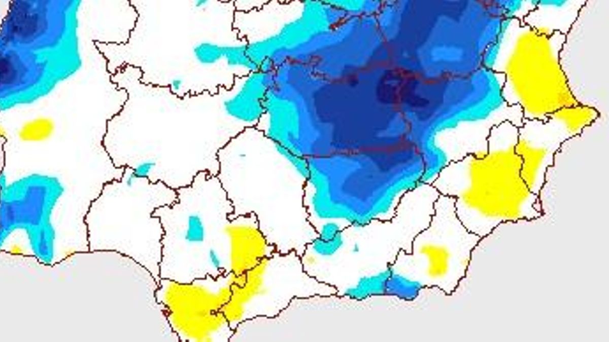 Mapa de variación de temperaturas.
