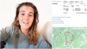 Sara Alonso y su Strava previo a Zegama