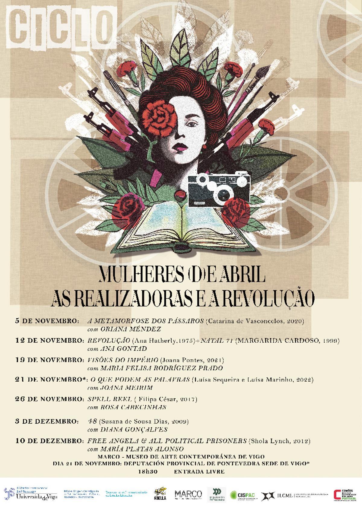 Cartel con la programación completa del ciclo de cine.