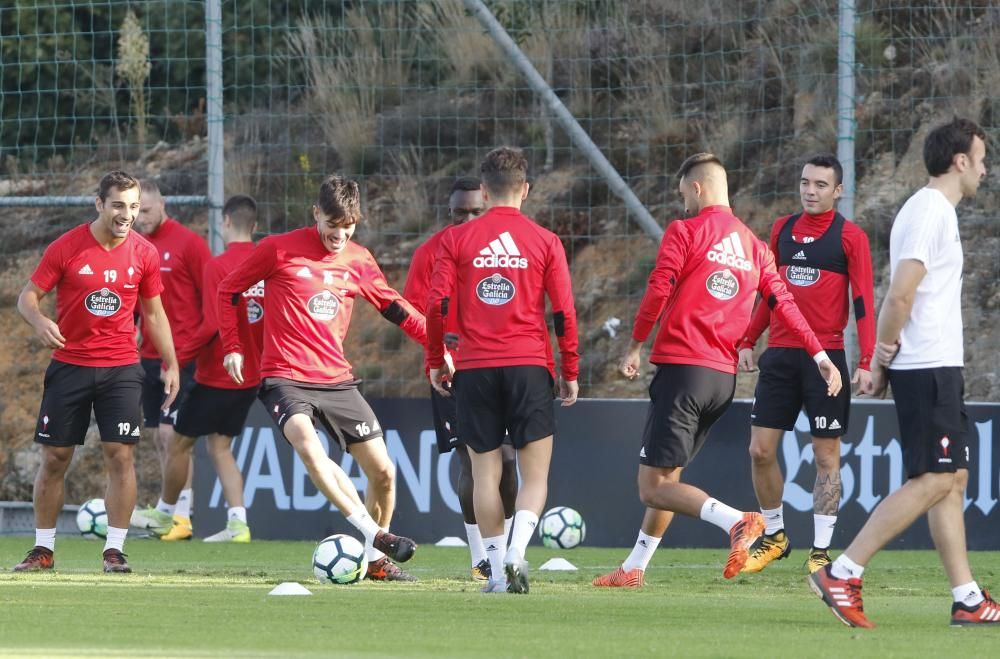 Entrenamiento del Celta a puerta cerrada