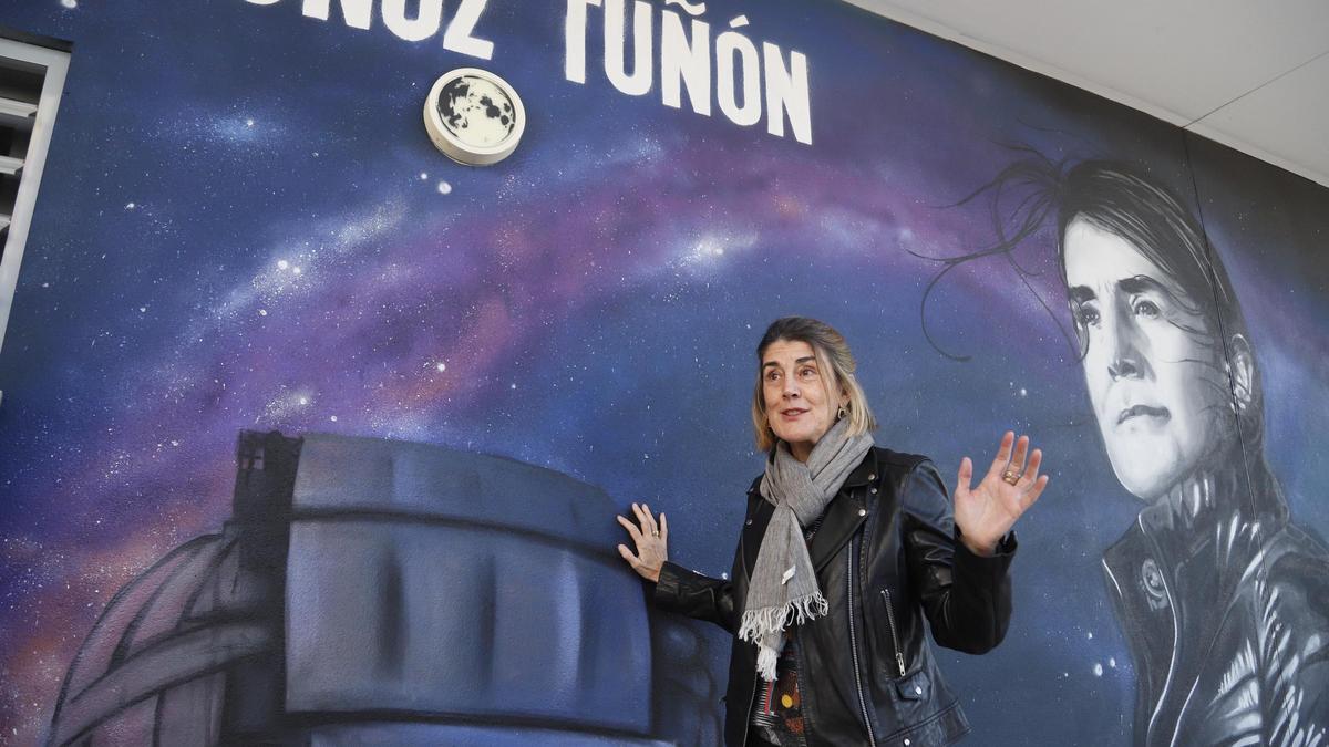 Casiana Muñoz en el instituto que lleva su nombre en Córdoba.