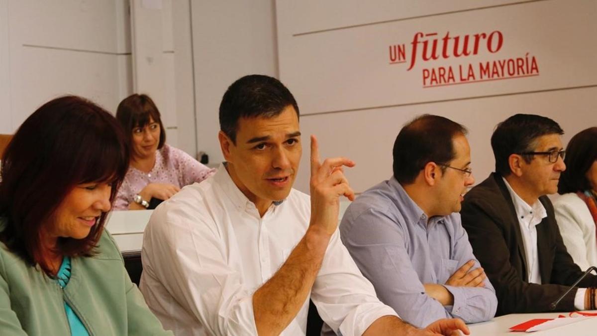 Pedro Sánchez, este sábado, durante el comité federal del PSOE.