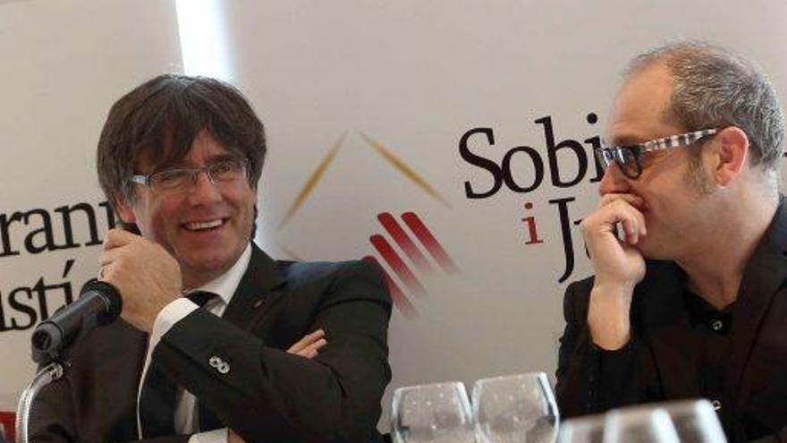 Puigdemont en un acte organitzat per l&#039;entitat Sobirania i Justícia