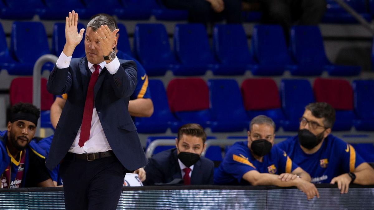 Saras Jasikevicius agradeció el apoyo del público, por primera vez en el Palau esta temporada