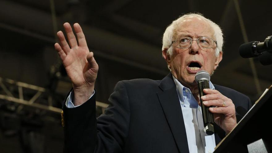 Sanders, en un acto de campaña en Durham. // Efe