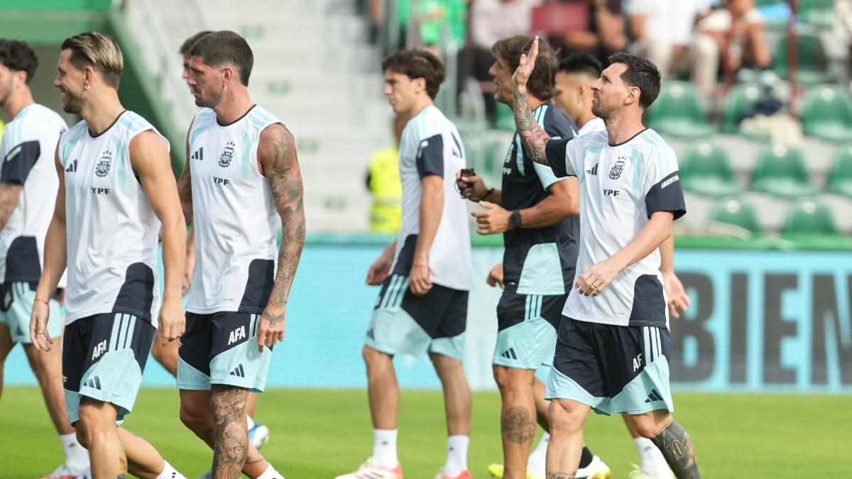 La selección de Argentina, entrenando en Elche