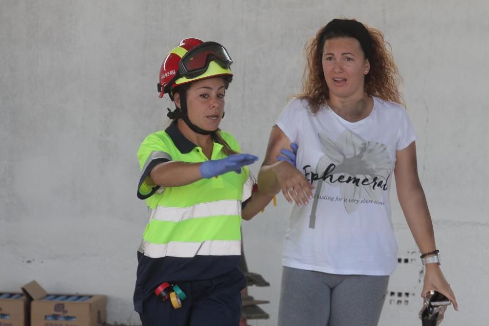 Simulacro de atropello múltiple en el campus de Cartagena de la UCAM