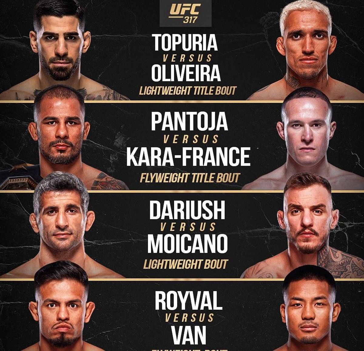 Los combates más interesantes del UFC 317