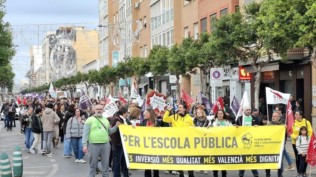 Durante la manifestación.