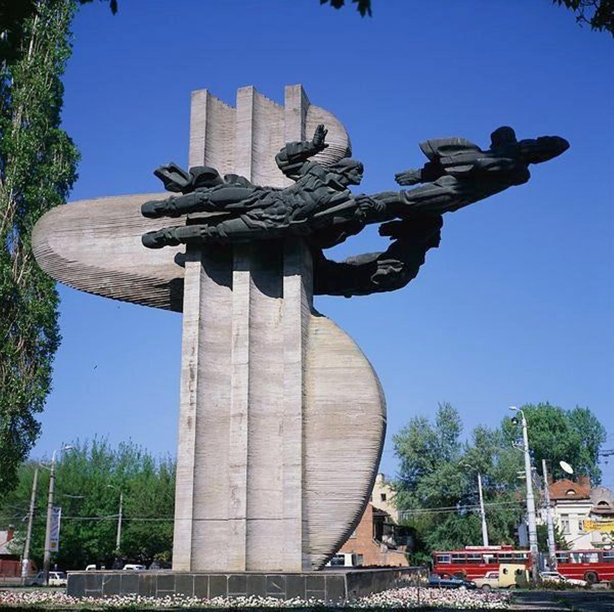Uno de los monumentos soviéticos en la ciudad de Odessa