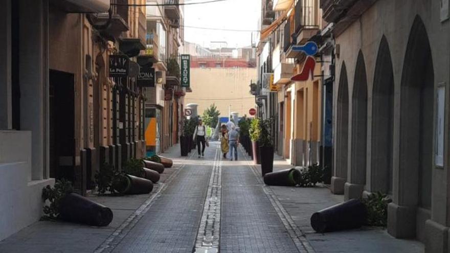 Imatge de l&#039;acte d&#039;incivisme al carrer de Sant Cristòfol