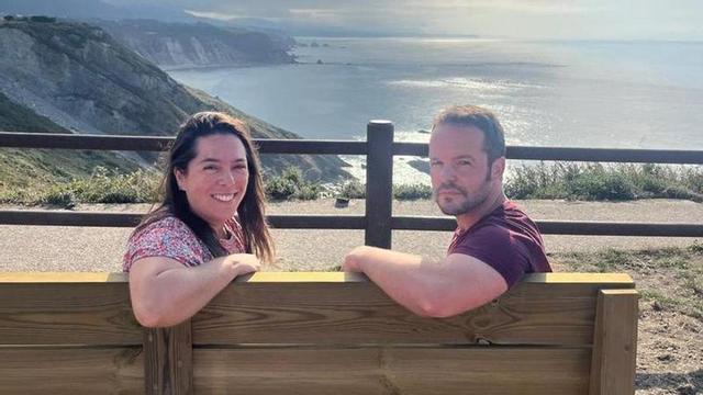 Marta López y Sergio Martínez, en Oviñana.