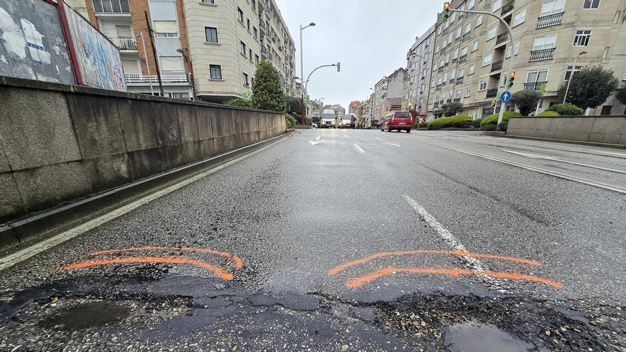 Los socavones en el asfalto con los que debes tener cuidado en Vigo