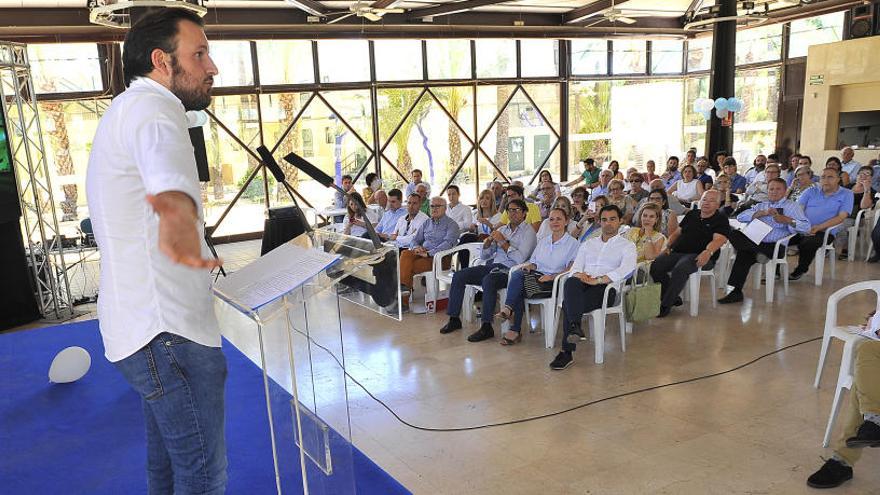 Pablo Ruz, durante el discurso en el que ha desgranado parte del programa electoral con el que se presentará a la Alcaldía en 2019