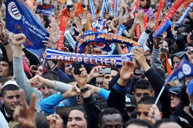 Montpellier celebró el primer título de liga de su historia