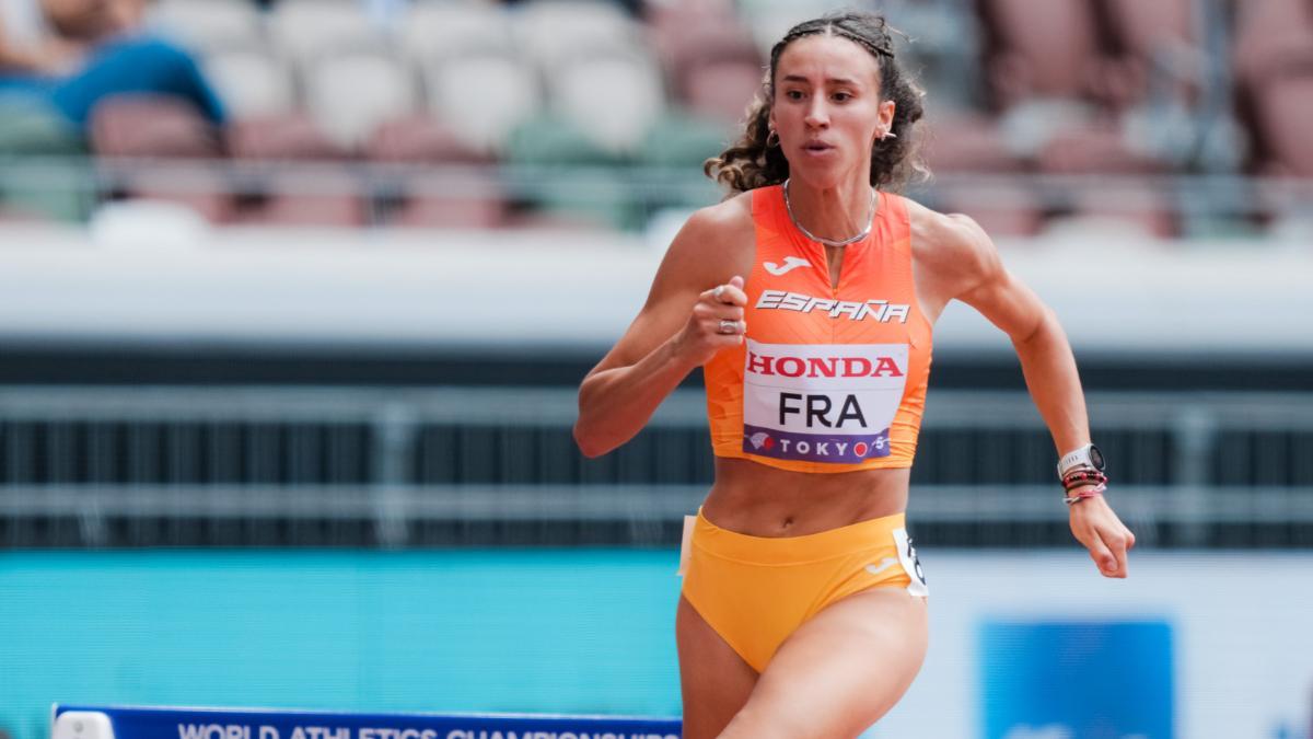 Daniela Fra, en pleno esfuerzo