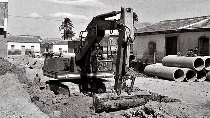 Obras Trasvase Tajo-Segura el 20 de febrero de 1971