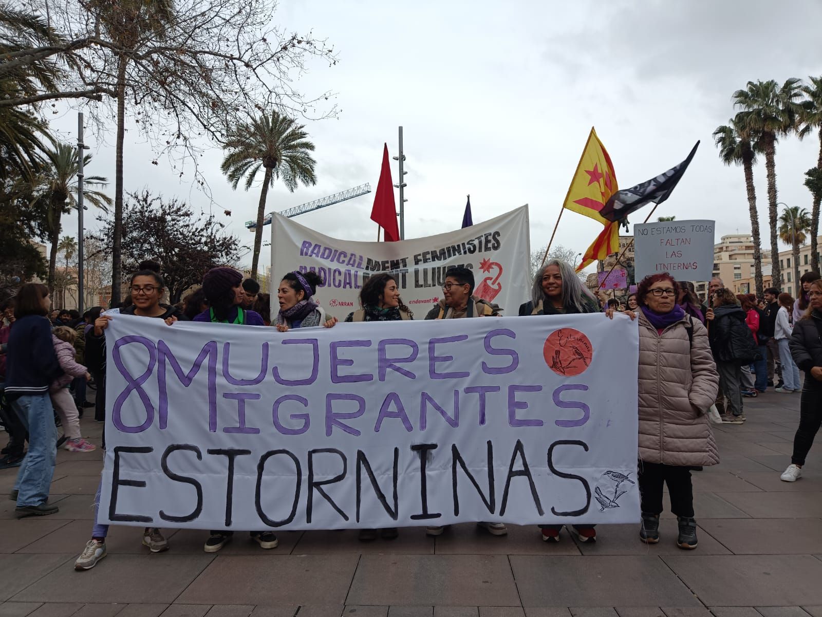Manifestación de la Coordinadora Transfeminista de Mallorca por el 8M en Palma