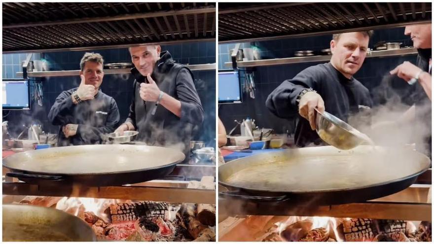 Dani Martín disfruta de la paella valenciana en el Roig Arena horas antes de su segundo concierto