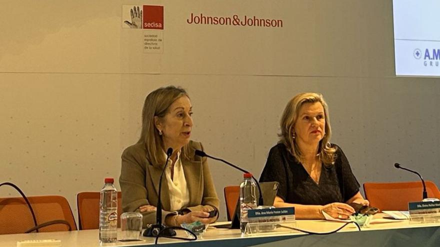 Ana Pastor (izqda.), durante su intervención. | FdV