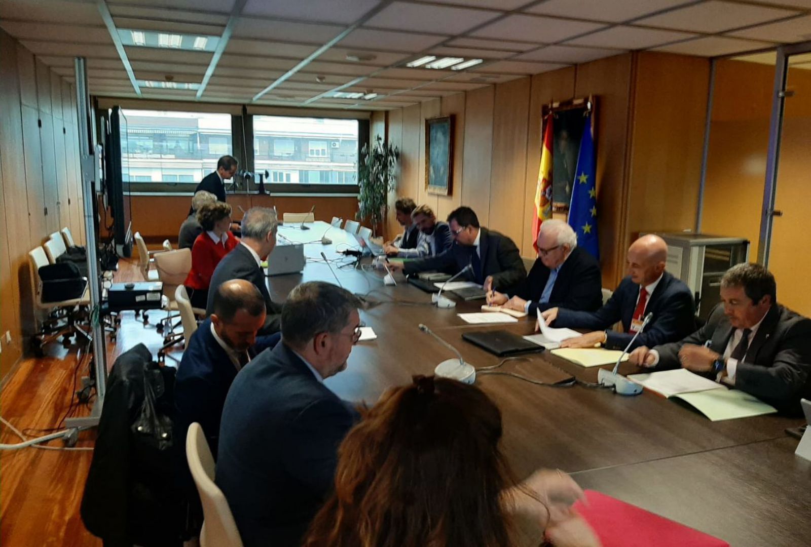 Reunión ayer del grupo técnico de trabajo entre Stellantis y responsables del Ministerio de Industria.