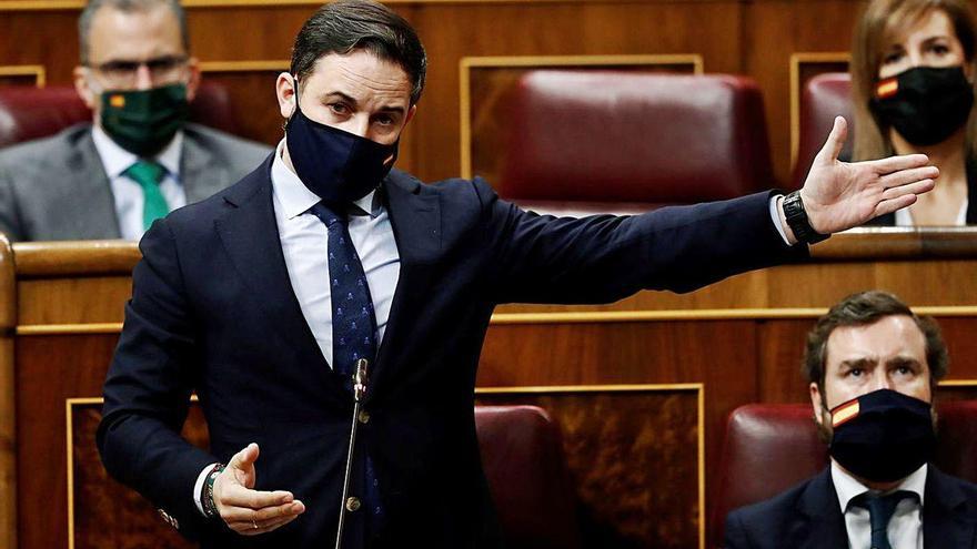 Santiago Abascal, en una sesión de control al Gobierno.