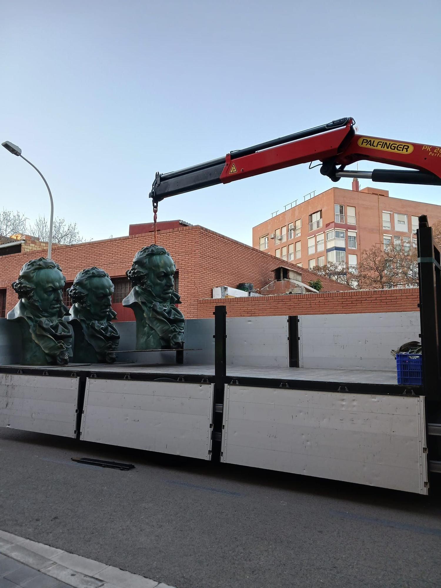 Los Goya "falleros" se marchan a Sevilla